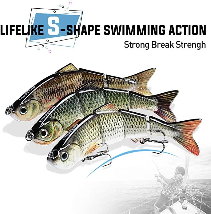 TRUSCEND 4 Segmented Lure Metal Jointed Swimbait for Bass - Truscend Fishing