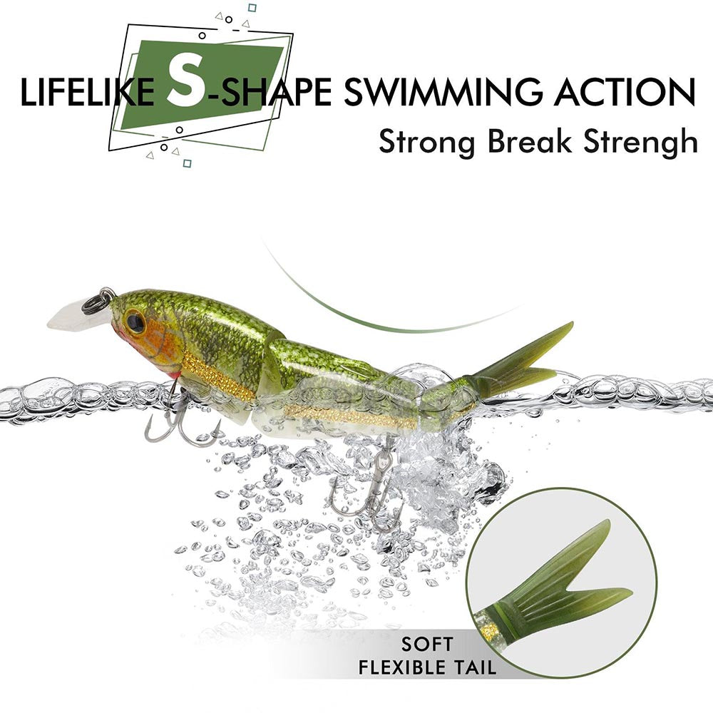 TRUSCEND Metal Jointed Swimbait Floating Bass Fishing Lure - Truscend Fishing