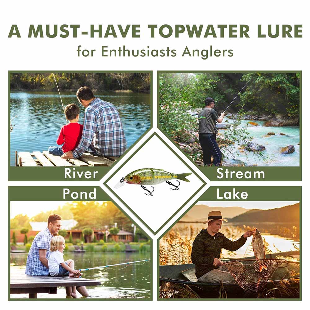 TRUSCEND Metal Jointed Swimbait Floating Bass Fishing Lure - Truscend Fishing