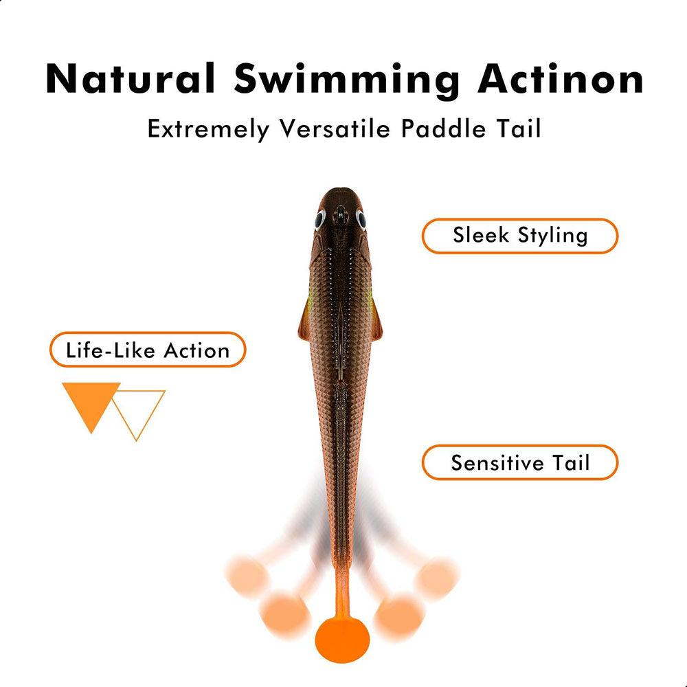 TRUSCEND Soft Bass Fishing Lure Shaking Shad Paddle Tail Swimbait - Truscend Fishing