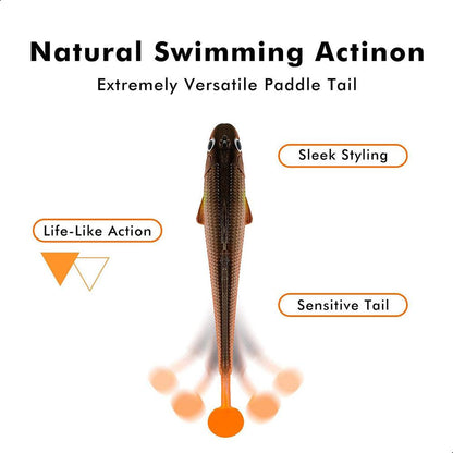 TRUSCEND Soft Bass Fishing Lure Shaking Shad Paddle Tail Swimbait - Truscend Fishing