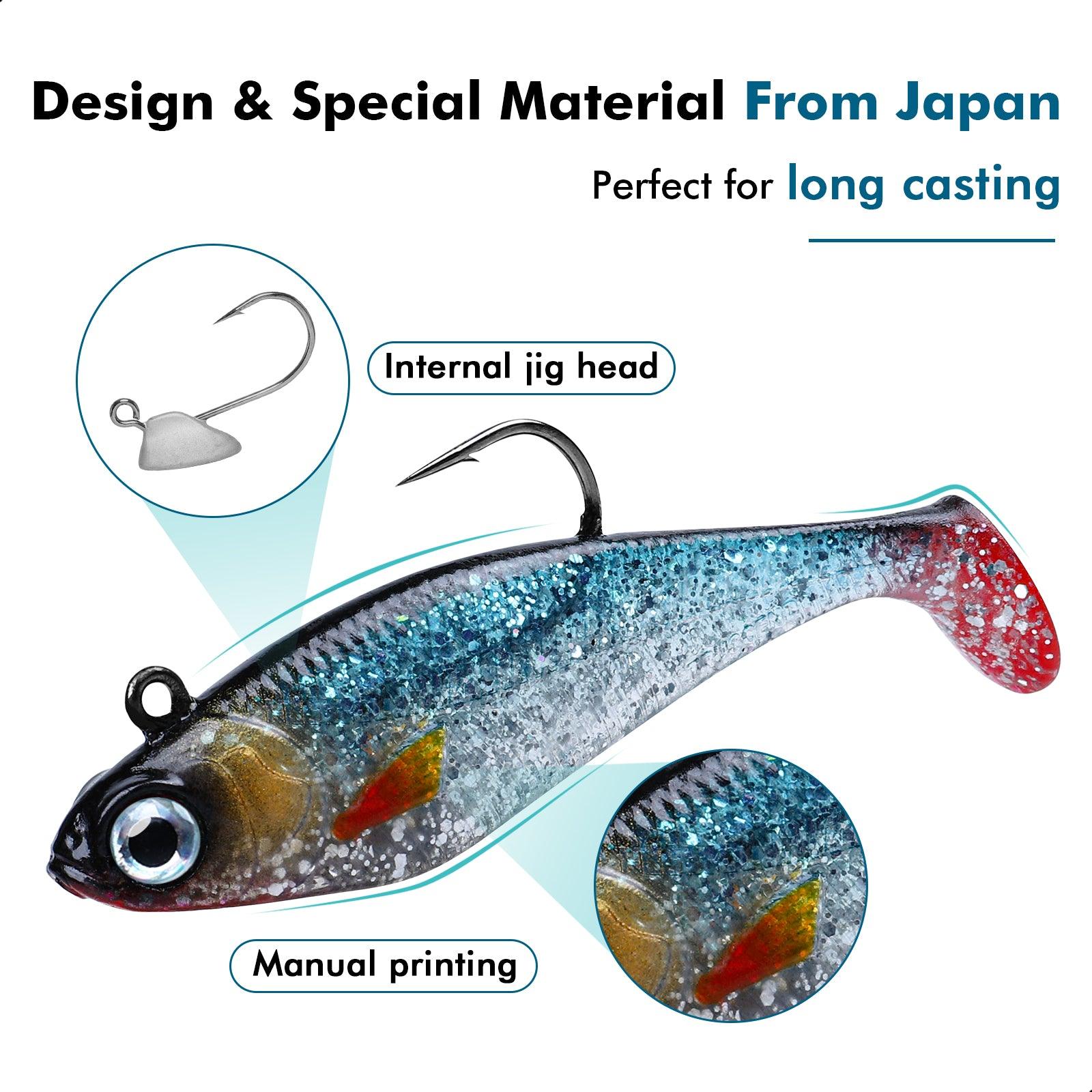 TRUSCEND Paddle Tail Swimbait with Pre-rigged Jig Head - Truscend Fishing