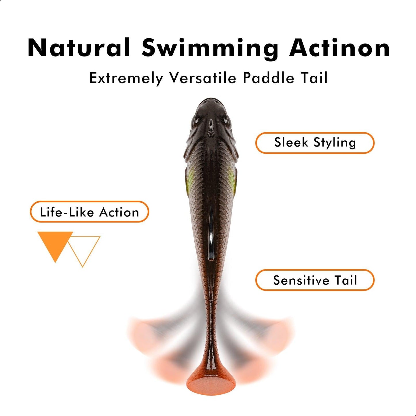 TRUSCEND Paddle Tail Swimbait with Pre-rigged Jig Head - Truscend Fishing