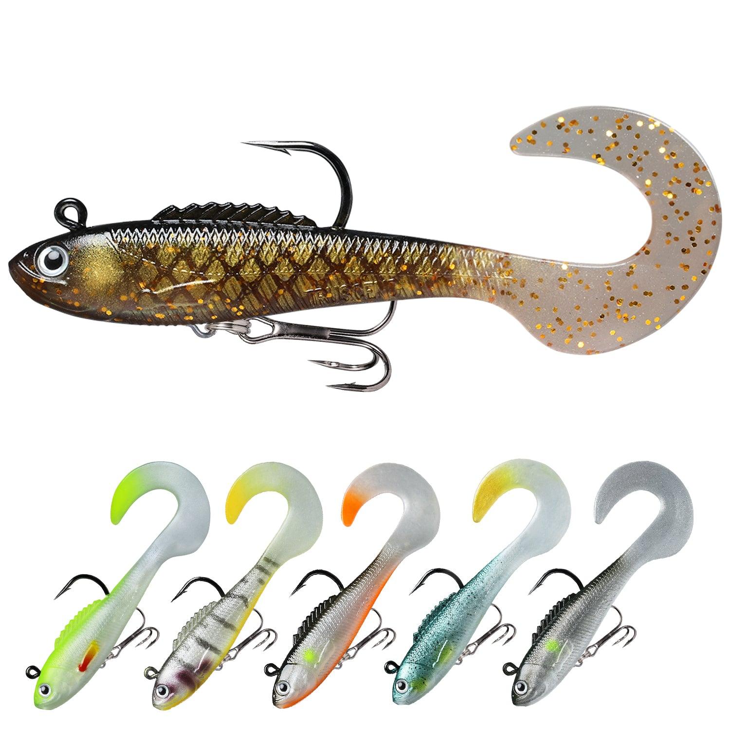 TRUSCEND Curly Tail Swimbait Soft Bait Lures for Bass - Truscend Fishing