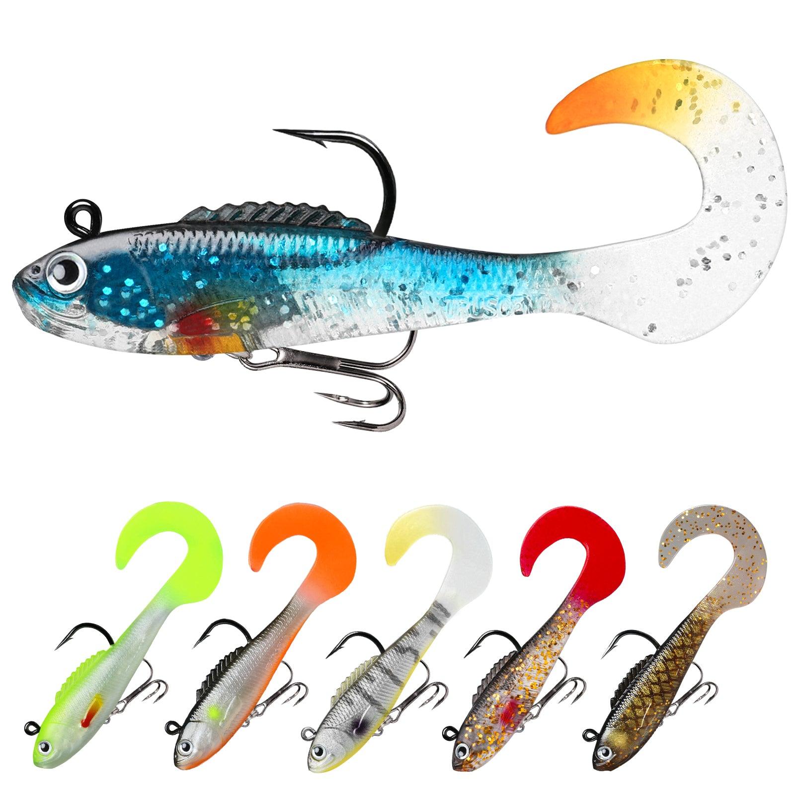 TRUSCEND Curly Tail Swimbait Soft Bait Lures for Bass - Truscend Fishing
