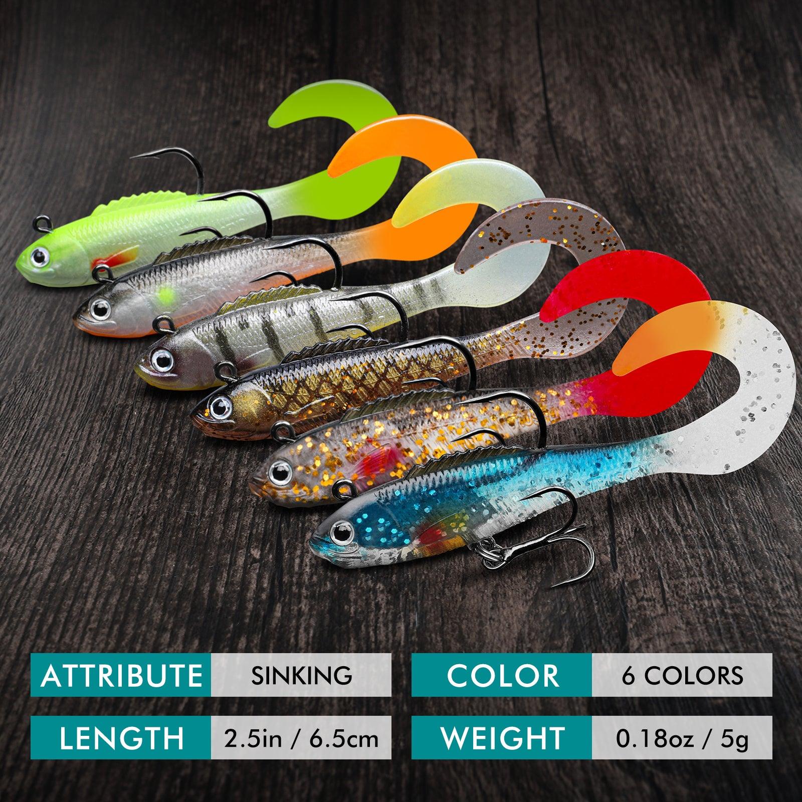TRUSCEND Curly Tail Swimbait Soft Bait Lures for Bass - Truscend Fishing