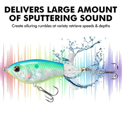 TRUSCEND Topwater Bass Lure Plopper Lure with Double Blade - Truscend Fishing