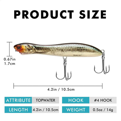 TRUSCEND Topwater Pencil Popper Fishing Lure - Truscend Fishing