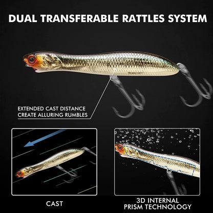 TRUSCEND Topwater Pencil Popper Fishing Lure - Truscend Fishing