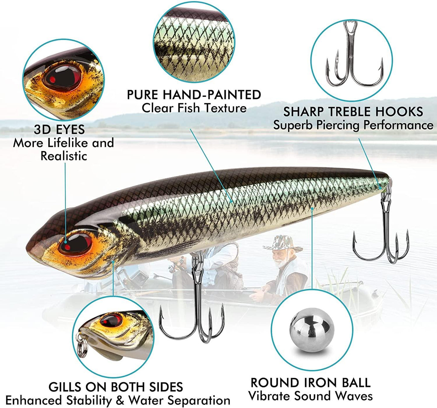 TRUSCEND Topwater Recessed Gill Pencil Lure - Truscend Fishing