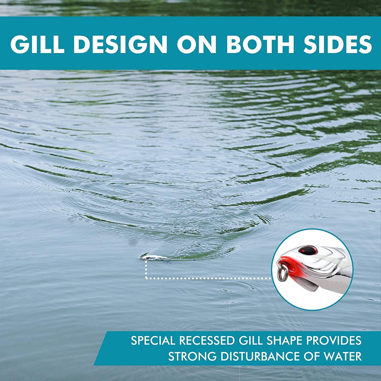 TRUSCEND Topwater Recessed Gill Pencil Lure - Truscend Fishing