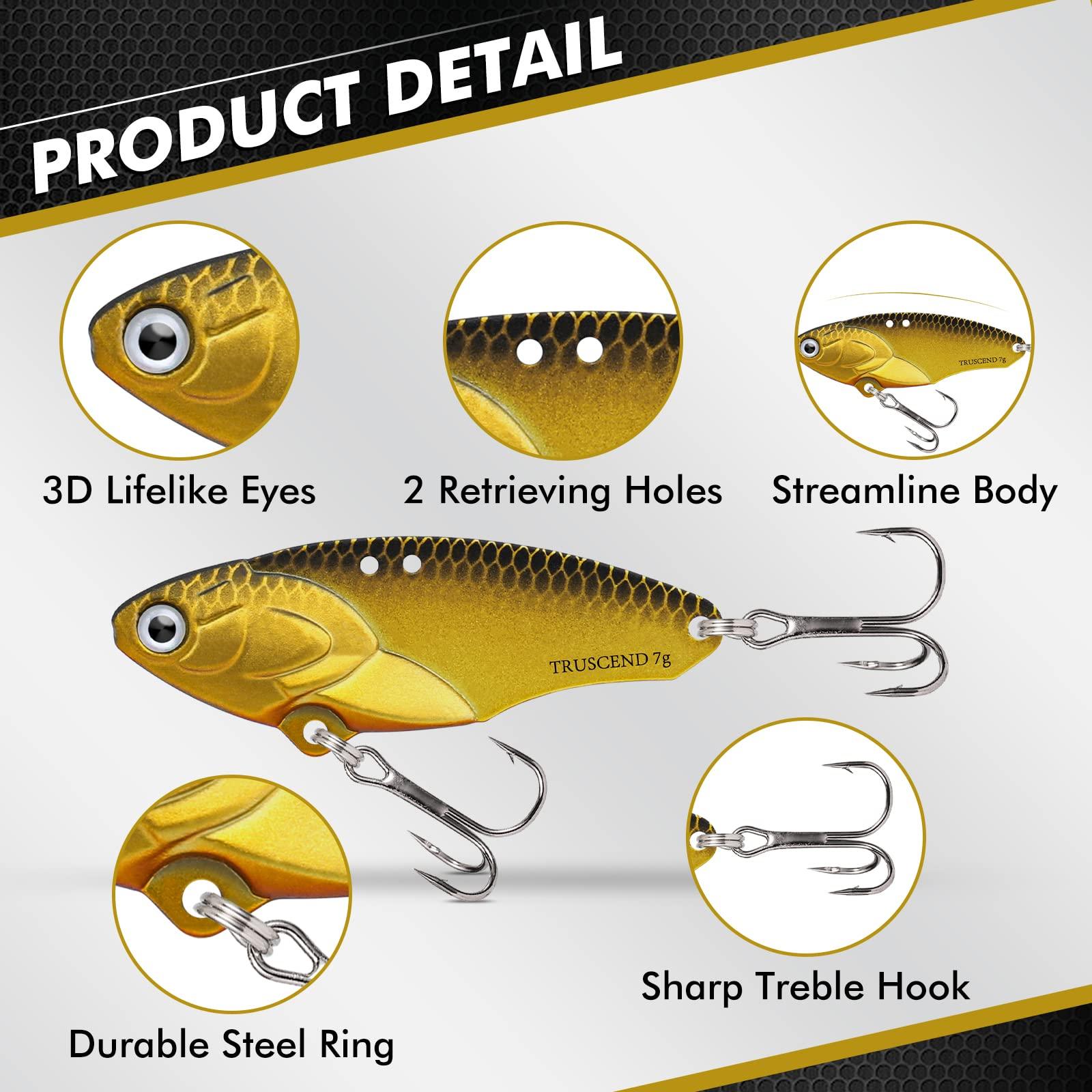 TRUSCEND Vibe Lure Blade Bait Metal Fishing Lure - Truscend Fishing