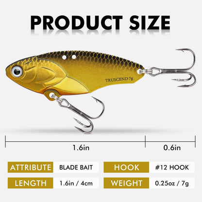 TRUSCEND Vibe Lure Blade Bait Metal Fishing Lure - Truscend Fishing